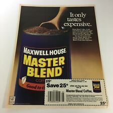 VTG Retro 1984 Maxwell House Master Blend Coffee Print Ad Coupon picture