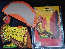 Vintage 2 Thanksgiving Halloween Beistle  Honeycomb Turkey And Ball picture