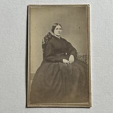 Antique CDV Photograph Beautiful Demure Woman ID Shaw Rockland ME picture