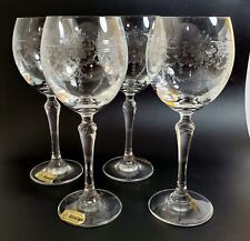 4 Boheme / Bohemia Crystal Wine Glasses, swag Design Tczechoslovaquie picture