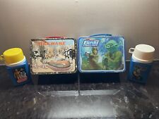 Vintage Star Wars & Empire Strikes Back Lunch Boxes With Thermos 1977 & 1980 picture