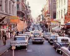1961 CHINATOWN SAN FRANCISCO City Street with Classic Cars Poster Photo 13x19 picture