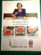 1939 Print Ad  Campbell's Tomato Soup, Campbell Kid, Canned Soup 10.5