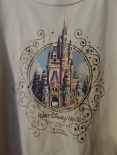 Walt Disney World Womens T-shirt XL 50th Anniversary Castle Crop Top picture