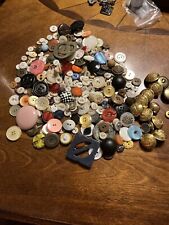 Vintage Antique Buttons Large Collection Lot - Metal Early Plastic picture