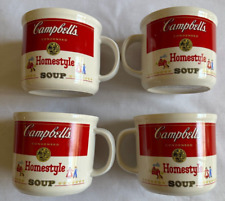 1989 Vintage Campbell's Condensed Homestyle Soup Coffee Mug 4 Set picture