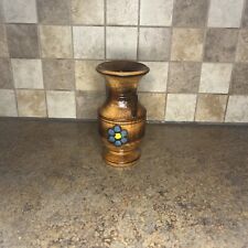 VINTAGE Miniature Wooden Carved Painted Vase MADE IN MORWAY LUDOWE picture