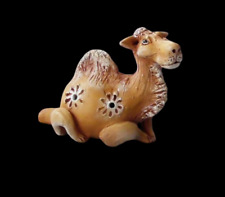 Camel Figurine Miniature Old Ceramic Handmade Wild Animal Ukraine Decor Engraved picture