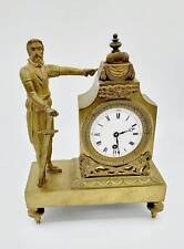 Rare Antique Gilded French Bronze Empire Mantel Clock 1800s picture