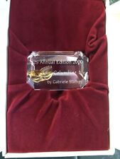 New Swarovski Crystal 2000 SCS Masquerade Columbine Title Plaque Sealed Box picture