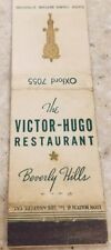 The Victor Hugo Restaurant Beverly Hills Ca vintage matchbook cover c24 1930's picture