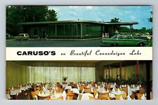 Canandaigua Lake NY-New York, Caruso's Dining, Advertising, Vintage Postcard picture