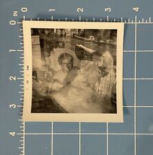 Double Exposure Ghosts at the Birth of Baby VTG Photo Snapshot Surreal Abstract picture