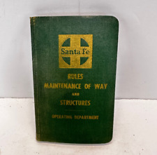 1952 Santa Fe Railroad Rules Maintenance Of Way Structures Operating Department picture