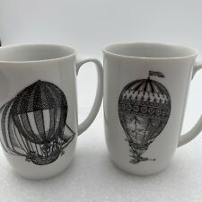 Two(2) Kenton Collection Tea Cups Japan Coffee Mug Hot Air Balloon Set Of 2 picture