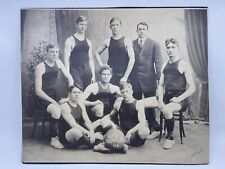 Rare 1909 Salt Lake City YMCA 1st Basketball team Utah Mormon Mounted Photo SLC picture