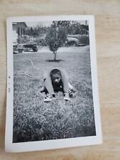 VINTAGE BLACK & WHITE PHOTO YOUNG LATINO BOY CONTORTIONIST LEGS OVER HEAD 1961 picture