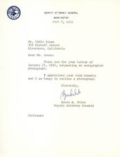 BYRON R. WHITE - TYPED LETTER SIGNED 06/02/1961 picture