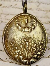 18th Century Our Lady of Carmel Blood of Jesus Saving Souls From Purgatory Medal picture