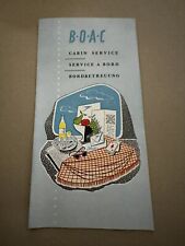 British overseas airways corporation vintage  1950s Boac Cabin Service picture