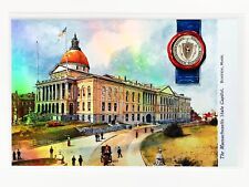 Massachusetts State Capitol, Boston HOLOGRAPHIC SILVER 1906 Postcard (Retouched) picture
