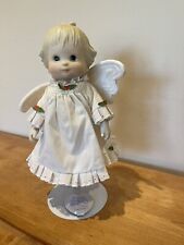 Holly Babes Large Angel Doll Ruth Morehead 1984 Porcelain 9” Enesco EUC picture