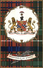 Scotland Scottish Tartan Clan Series c1905 Postcard MACDONALD of STAFFA picture