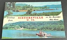 Postcard: On Ohio River Greetings from SISTERSVILLE ~ West Virginia picture