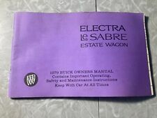 1979 BUICK ELECTRA LE SABRE car owners manual picture