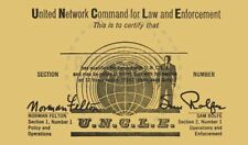 MAN FROM U.N.C.L.E. MEMBERSHIP CARD - TAN VERSION NO BORDER - VINTAGE REPRINT picture
