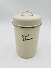 Dunkin Donuts Collectible Diner Style Metal Coffe Canister Storage jar 8”  2010 picture