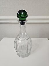 Vintage Avon Decanter With Emerald Green Stopper 10.5