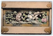 1911 Japan Monkeys See No Evil Temple Lafayette Indiana IN Antique Postcard picture