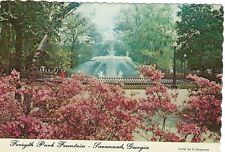 Savannah GA, Chrome Postcard, Forsyth Park Fountain picture