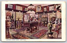 Interior~New York City~Vantines Curio Room Antiques Scene~PM 1907~Vtg Postcard picture