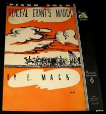 GENERAL GRANT'S MARCH 1936 ART & MUSIC SHEET CIVIL WAR E. MACK picture