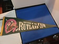 Vintage Felt Pennant Souvenir Of The Rutland V.T. Fair picture