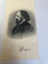 ALFRED LORD TENNYSON VICTORIAN CARD / PAPER  BRITISH POET LAUREATE Signed?  #F picture