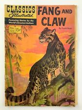 Classics Illustrated Fang and Claw By Frank Buck No.123 November 1954 FF603 picture