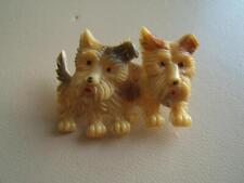 VINTAGE DOUBLE HEADED SCOTTY DOG PIN MOVEABLE HEADS picture
