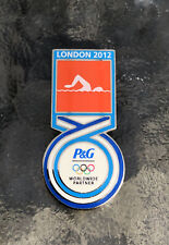 London 2012 Olympics Swimming P&G Collectors Metal Lapel Pin picture