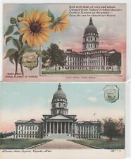 State Capitol , Topeka, Kansas postcard c1910 Two cards picture