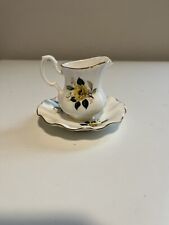 VINTAGE ROYAL DOVER TEA CUP SAUCER FINE BONE CHINA YELLOW  picture