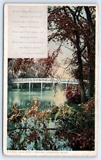Postcard MA Concord Old North Bridge Ralph Waldo Emerson Poem E8 picture
