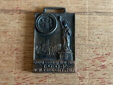 Odd Fellows IOOF Watch FOB 1917 New York City Grand Lodge Antique Vtg Lady W + H picture