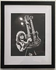 New Framed-Matted 8x10 Color Photo of Guitar Legend Jimmy Page Of Led Zeppelin picture