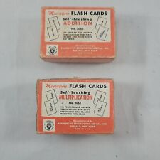 Vtg Miniature Educational Flash Cards Addition & Multiplication By Kenworthy picture