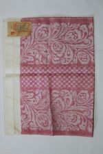 Vintage Soviet Union Linen Hand Towels, White/Pink Size: 60.5