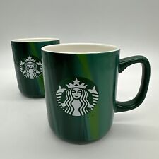 Two Starbucks 2022 15oz Official Mugs Microwave/Dishwasher Marvel multi Green picture