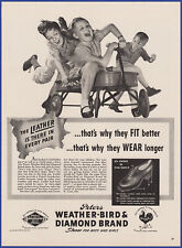 Vintage 1941 PETER'S WEATHER-BIRD & DIAMOND BRAND Children's Shoes 40's Print Ad picture
